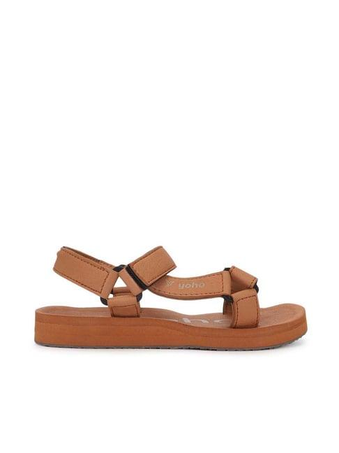 yoho men's tan floater sandals