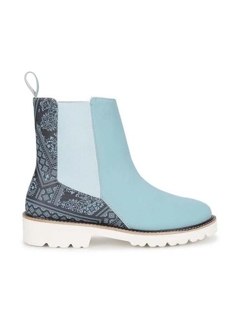 yoho women's blue chelsea boots