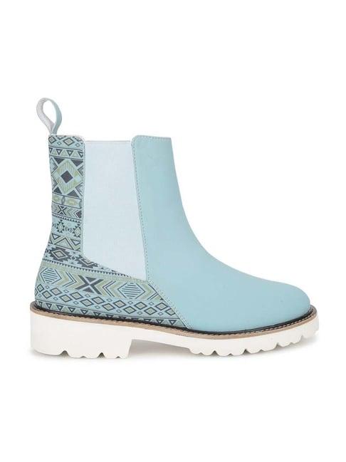 yoho women's sky blue chelsea boots