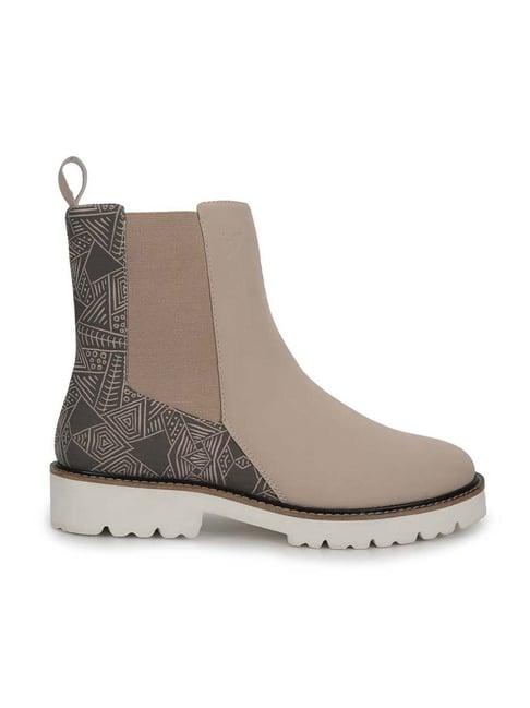 yoho women's beige chelsea boots