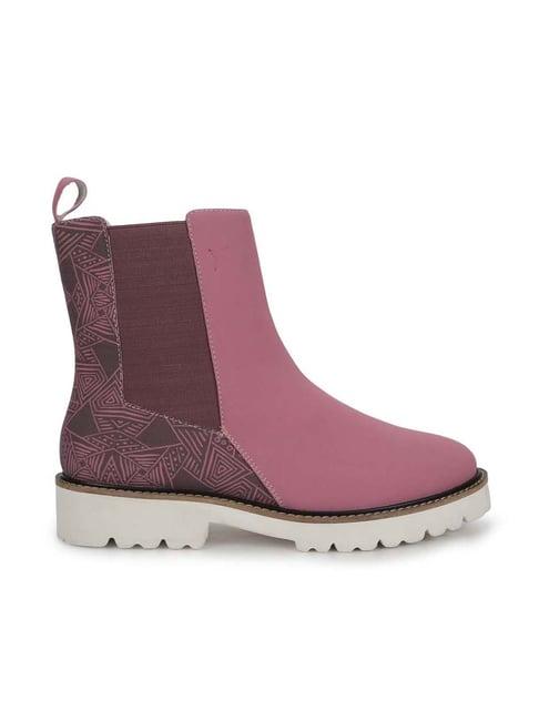 yoho women's pink chelsea boots