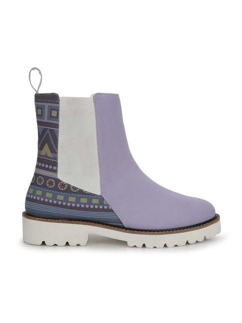 yoho women's purple chelsea boots