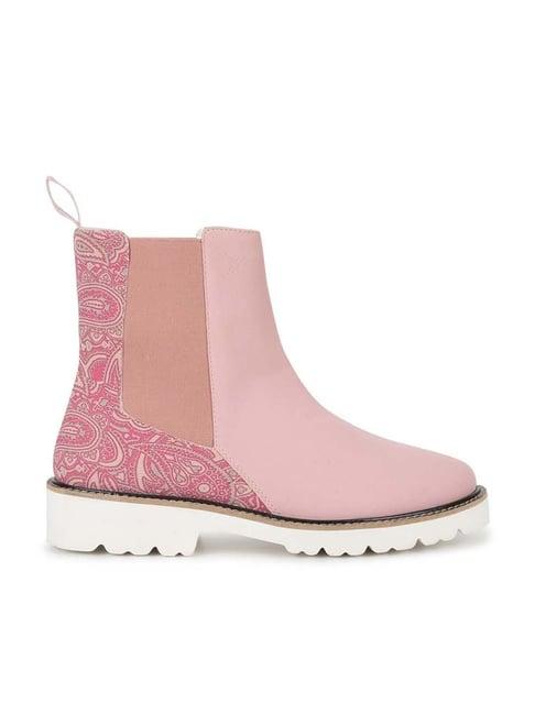 yoho women's rose pink chelsea boots