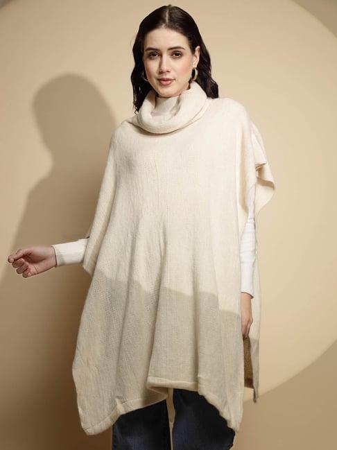 global republic white acrylic poncho