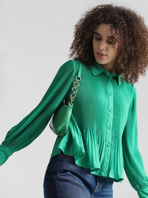 only green relaxed fit shirt