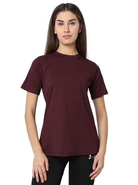 smarty pants maroon cotton regular fit t-shirt