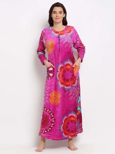 neudis purple printed night gown