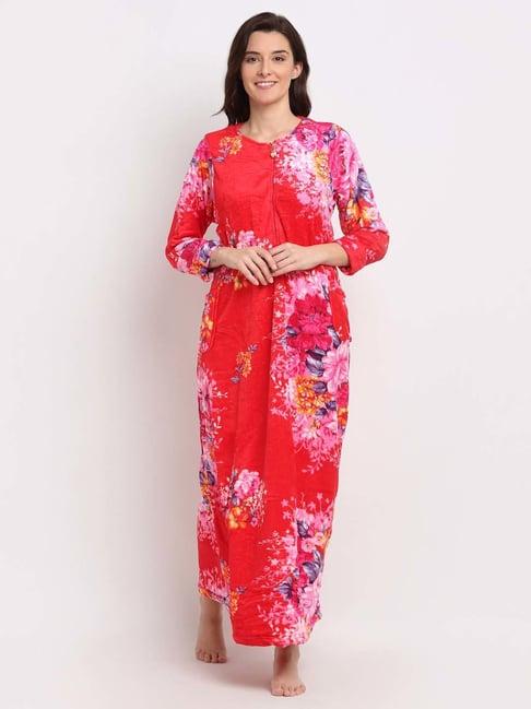 neudis pink printed night gown