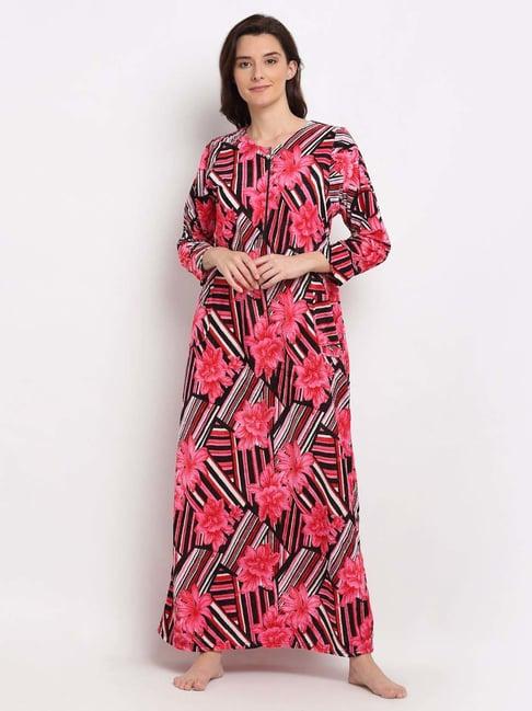 neudis pink & black printed night gown