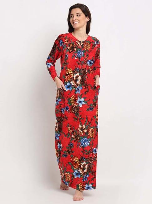 neudis coral printed night gown