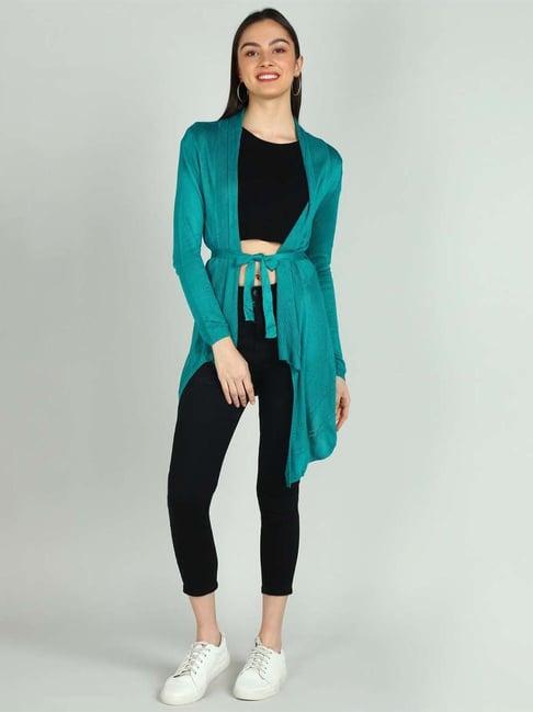 neudis blue self pattern long shrug