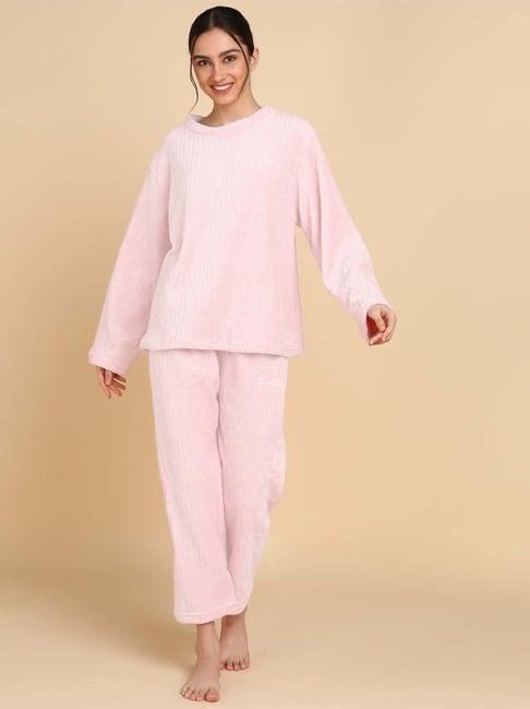 neudis pink regular fit sweatshirt pyjamas set