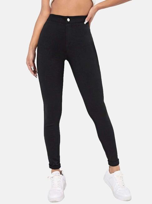 buynewtrend black high rise jeans