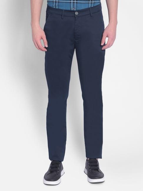 crimsoune club navy blue slim fit trousers