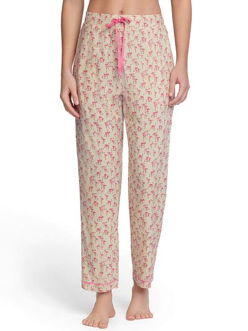 amante beige printed pyjamas