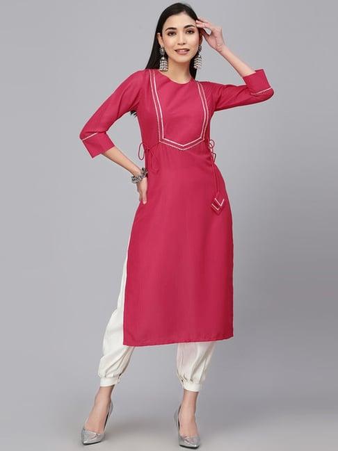 skylee pink straight kurta