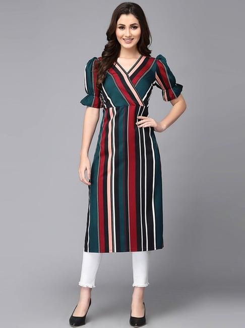 skylee multicolored striped straight kurta