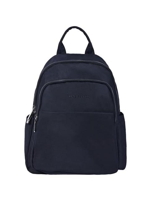 lino perros black synthetic solid backpack - 12.3 ltrs