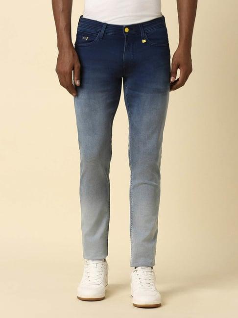 allen solly blue skinny fit ombre jeans