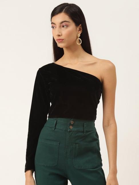 trend arrest black crop top