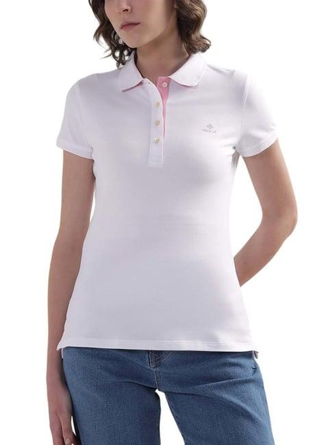 gant pink cotton regular fit t-shirt