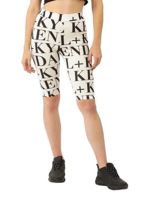 kendall + kylie white high rise sports shorts