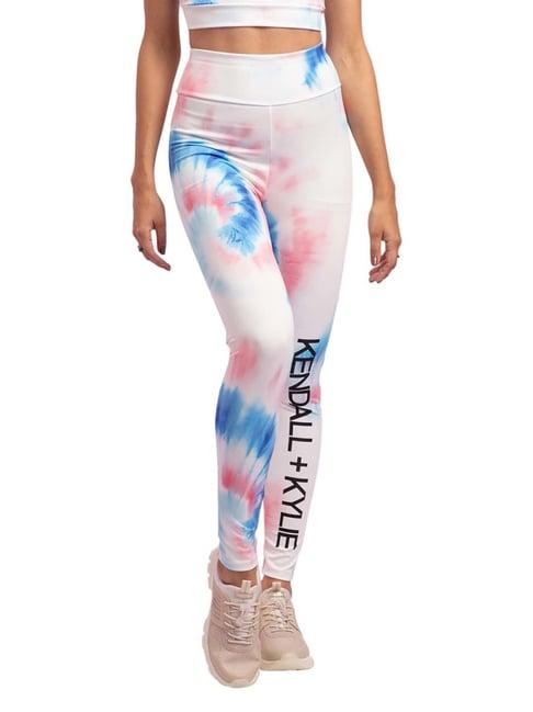 kendall + kylie white printed sports tights