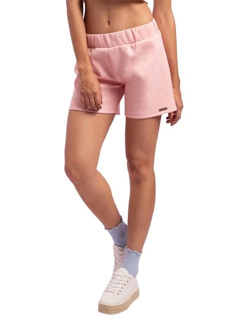 kendall + kylie pink mid rise shorts