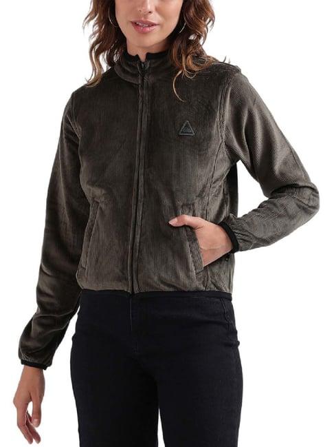 elle grey straight fit jacket