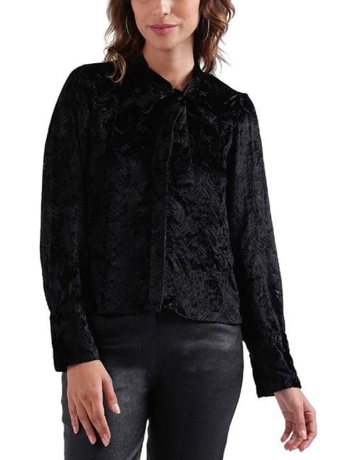 centrestage black printed top