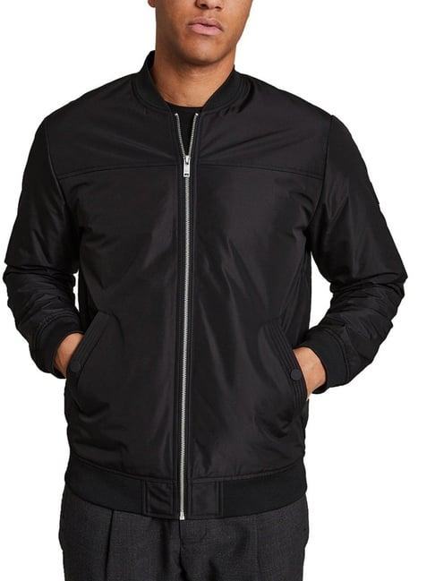 matinique black regular fit bomber jacket