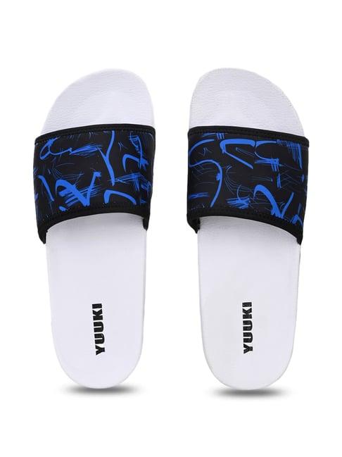 yuuki men's miami 7 black & blue slides