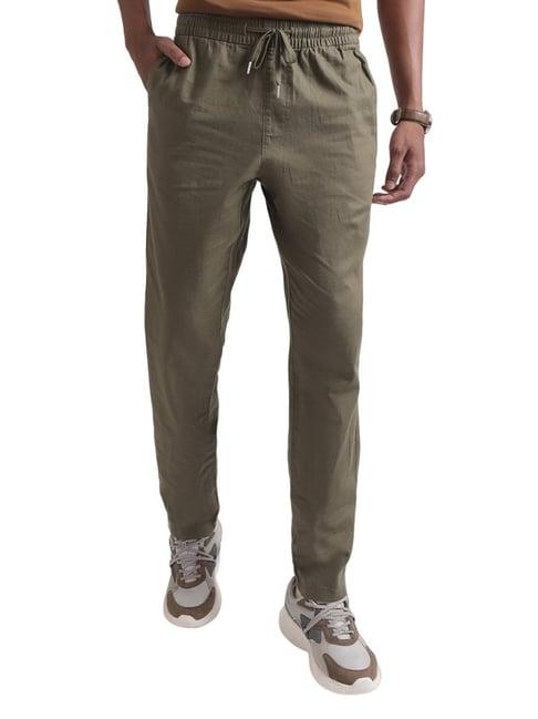 matinique olive regular fit trousers