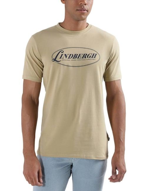 lindbergh khaki regular fit t-shirt