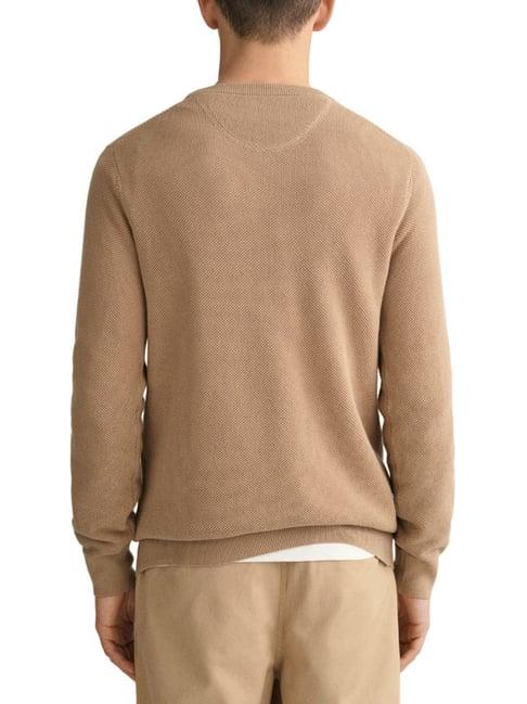 gant beige regular fit sweaters