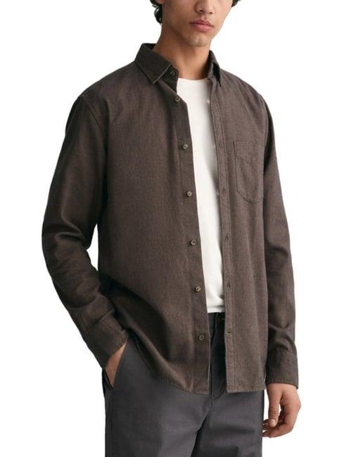 gant brown regular fit shirt