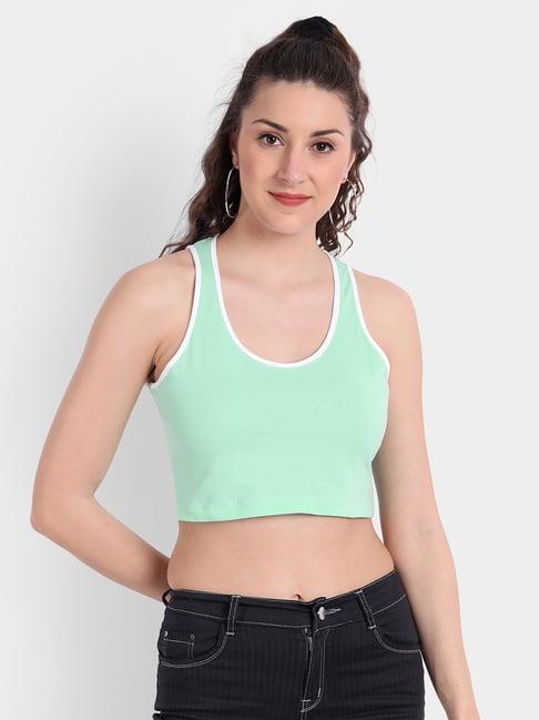 color capital pista green tank top