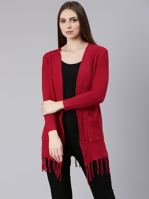 showoff fuchsia regular fit shrug