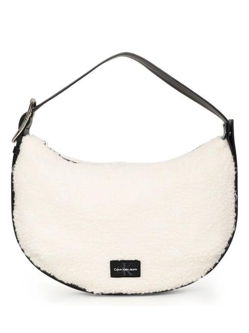 calvin klein beige hobo bag