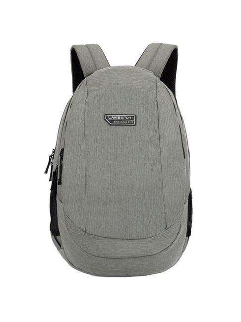 lavie sport peak grey polyester solid laptop backpack - 34 ltrs