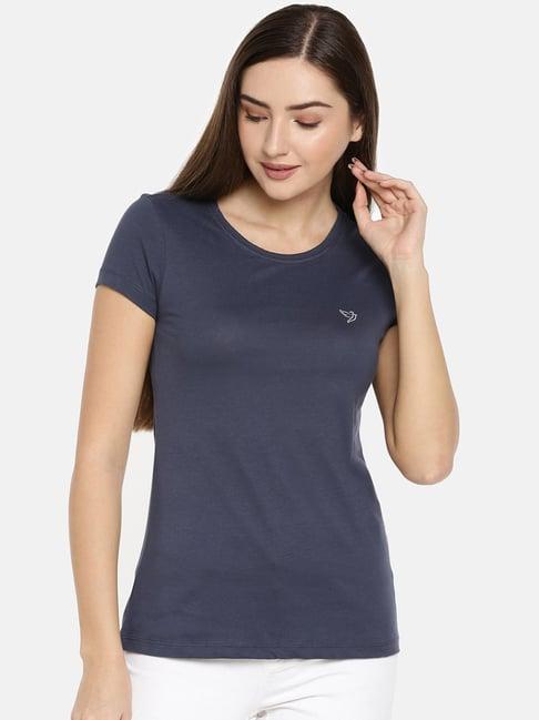 twin birds indigo blue cotton t-shirt