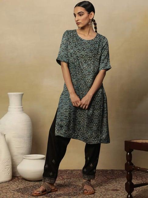 folksong by w grey printed straight kurta