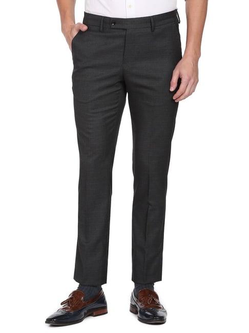 arrow anthra regular fit checks trousers