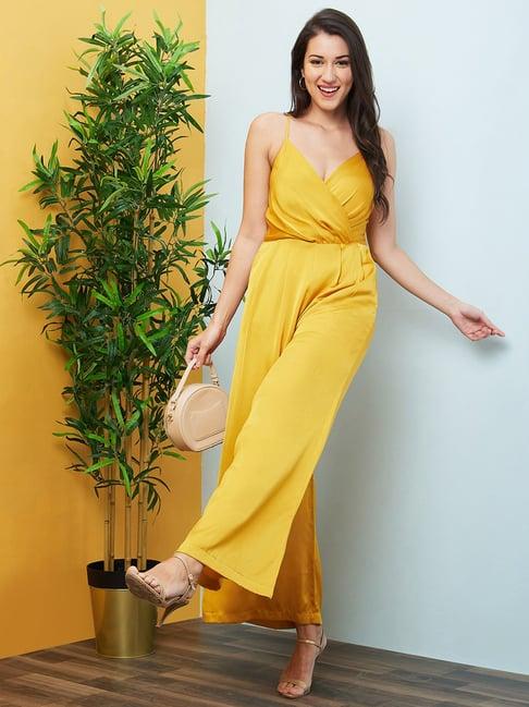 globus yellow maxi jumpsuit