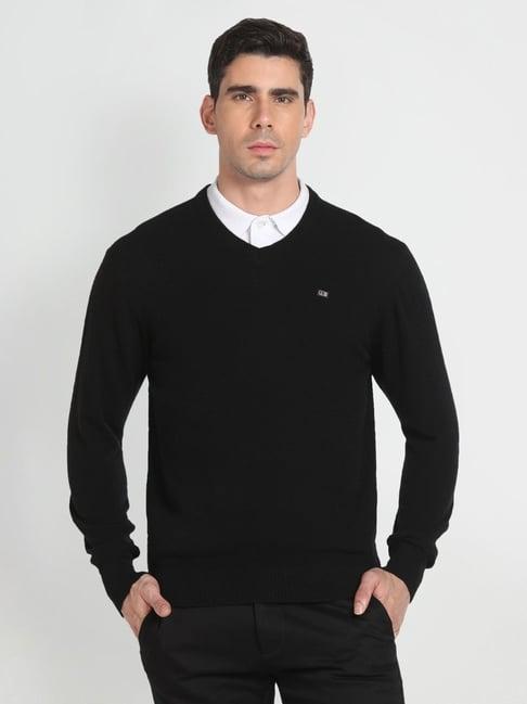 arrow sport cool black regular fit sweater