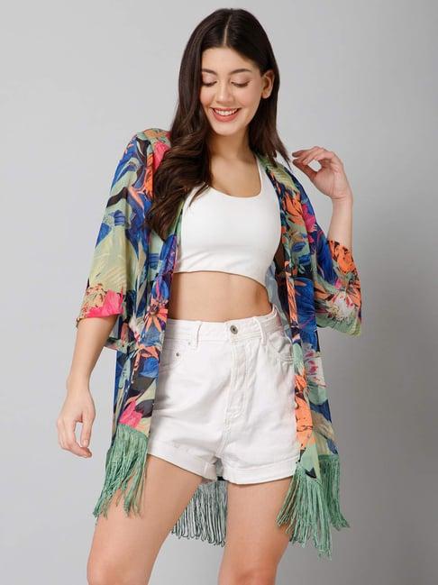 purys multicolored floral print shrug