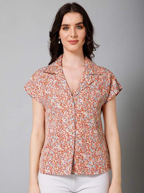 purys red floral print shirt