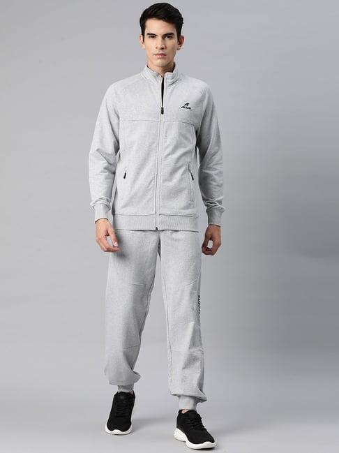 alcis light grey regular fit printed tracksuit