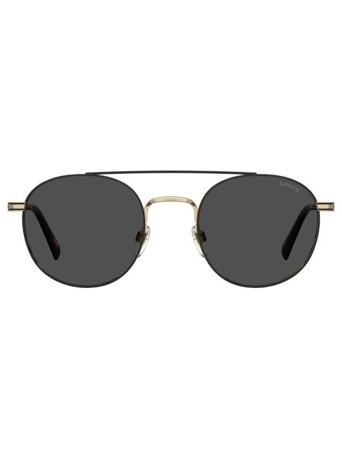 levi's gold rectangular unisex sunglasses