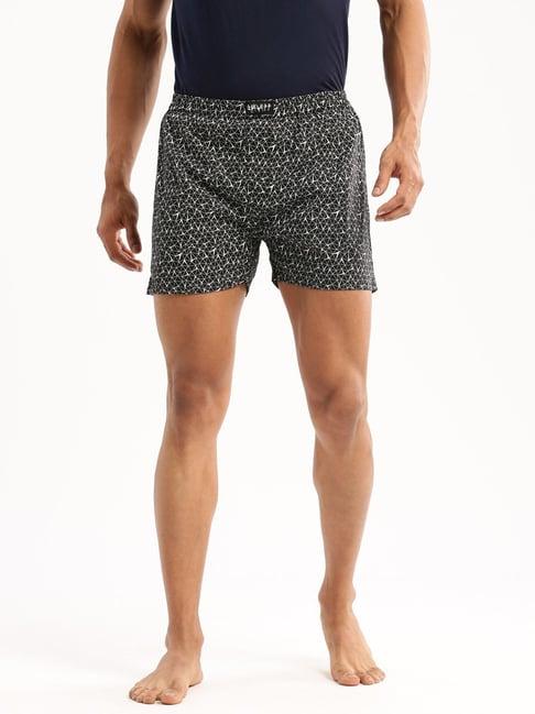 showoff black slim fit printed boxers